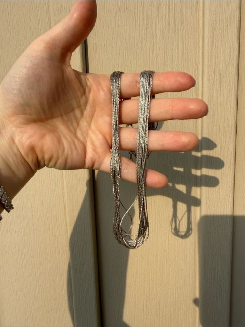 925 Silver & liquid Silver Italy Necklace Multi-strand - Picture 7 of 12